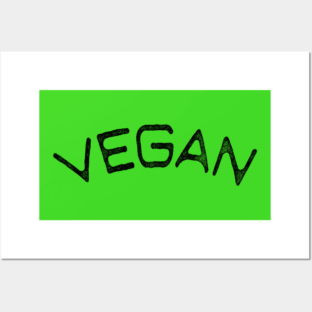 VEGAN Simple Design Wall Art by Scarebaby